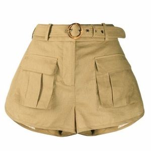 ZIMMERMANN Brighton linen-blend cargo shorts size 1 AU (Small US)